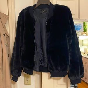 Shop These Three navy bomber jacket